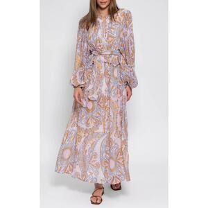 NWT Sundress The Label Sima Maxi Dress Marbella Havana Milkshake XS/S